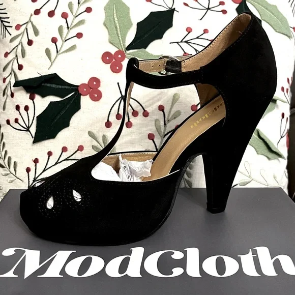 ModCloth The Zest is History heels, black, size